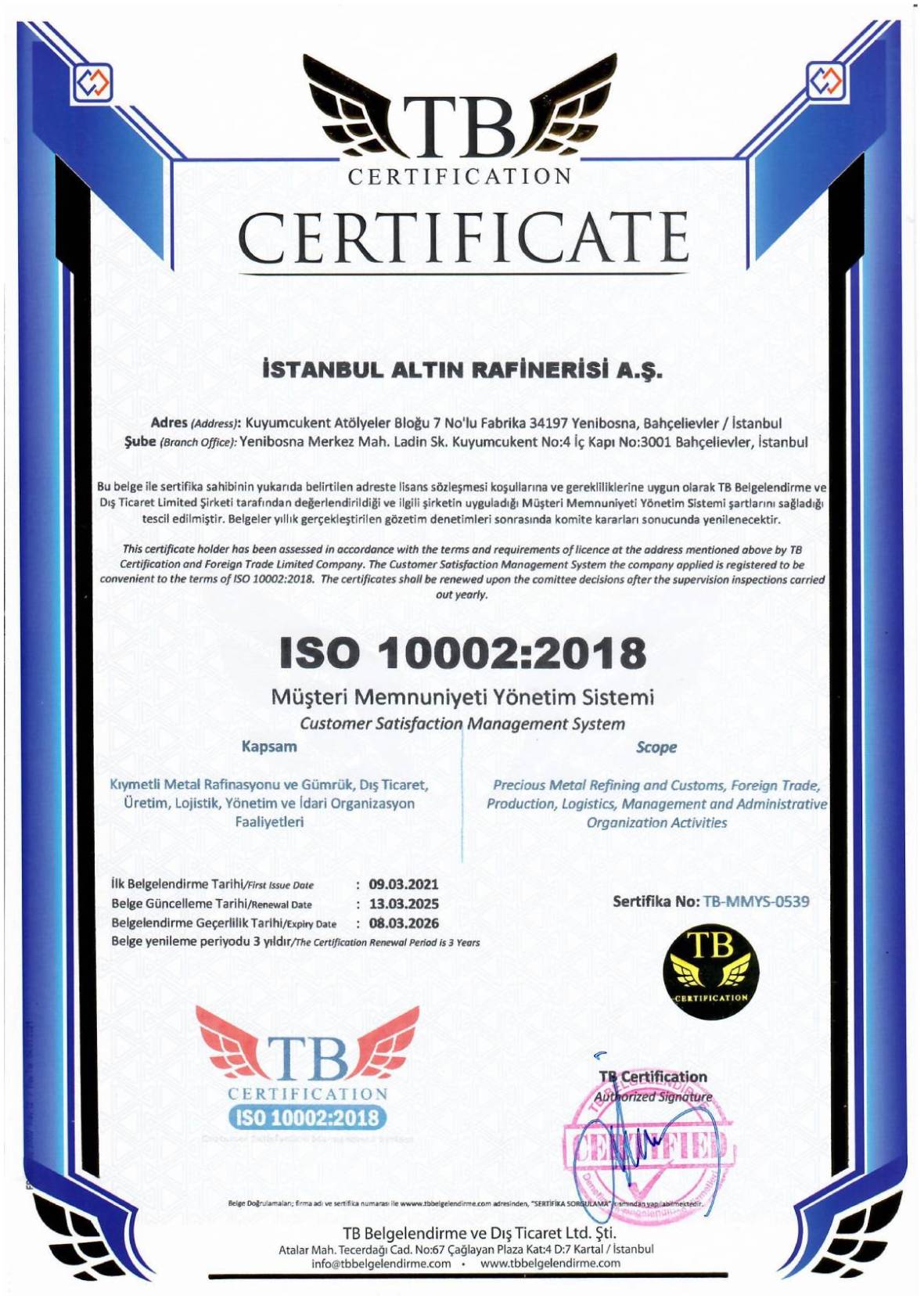 IAR ISO 10002-2018